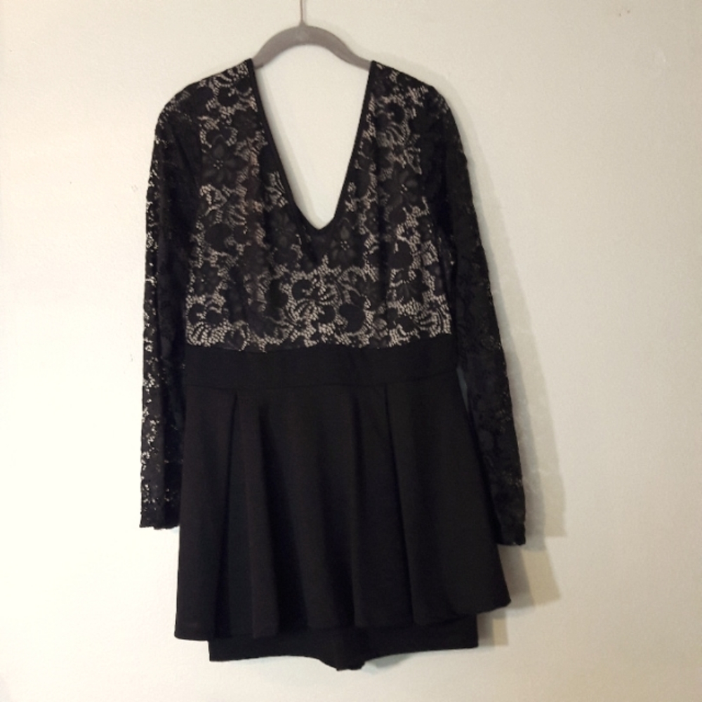Sexy Black Skort Romper